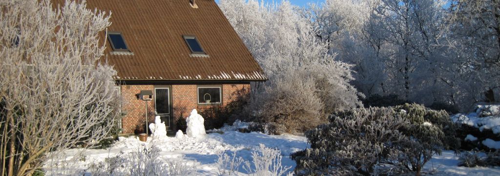 Fogager - stuehuset i snevejr